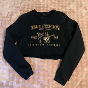 True Religion Black and Gold Sweatshirt